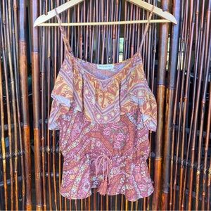 Spell City Lights Ruffle Cami Tank Top